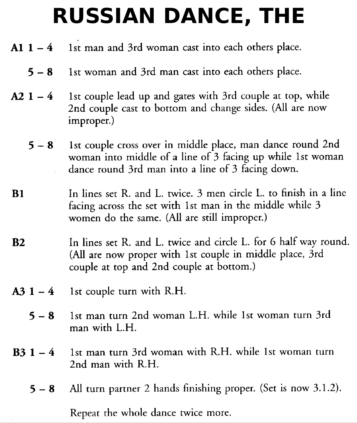 Russian Dance, The (dance)